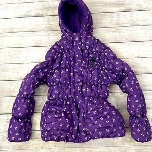Beverly Hills Polo girls puffer jacket coat hood fleece lined size 10/13